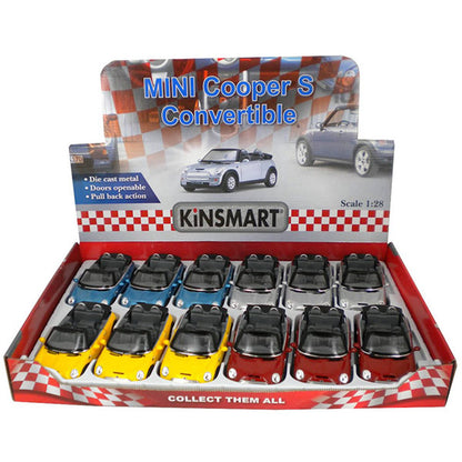 Mini Cooper S Convertible Coche Juguete Pullback