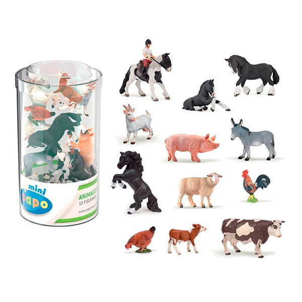 Mini Plus Granja 12 Piezas Animal Juguete Papo