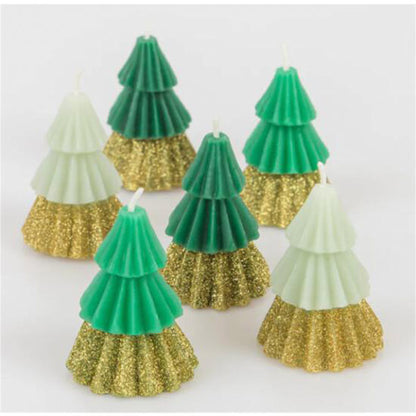 Mini Velas Árbol Navidad Verdes