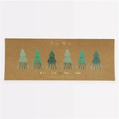 Mini Velas Árbol Navidad Verdes