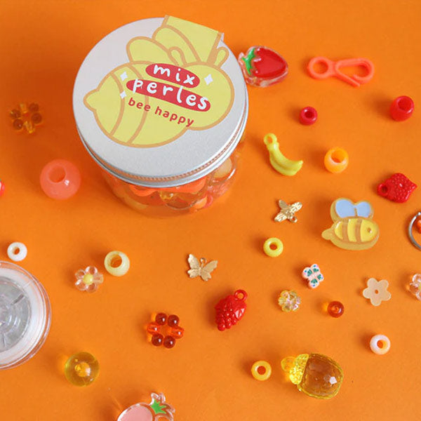 Mix Perlas Abalorios Bee Happy Para Pulseras Colgantes Llaveros