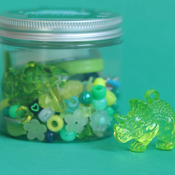 Mix Perlas Abalorios Jurassic Dinos Para Pulseras Colgantes Llaveros