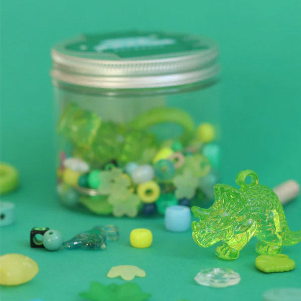 Mix Perlas Abalorios Jurassic Dinos Para Pulseras Colgantes Llaveros
