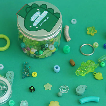 Mix Perlas Abalorios Jurassic Dinos Para Pulseras Colgantes Llaveros