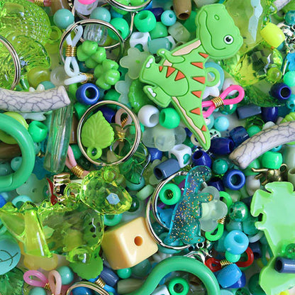 Mix Perlas Abalorios Jurassic Dinos Para Pulseras Colgantes Llaveros