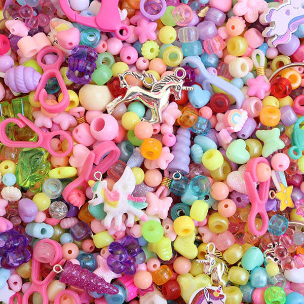 Mix Perlas Abalorios Unicornios Para Pulseras Colgantes Llaveros