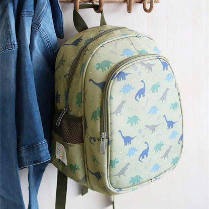 Mochila Con Bolsillo Térmico Dinosaurios