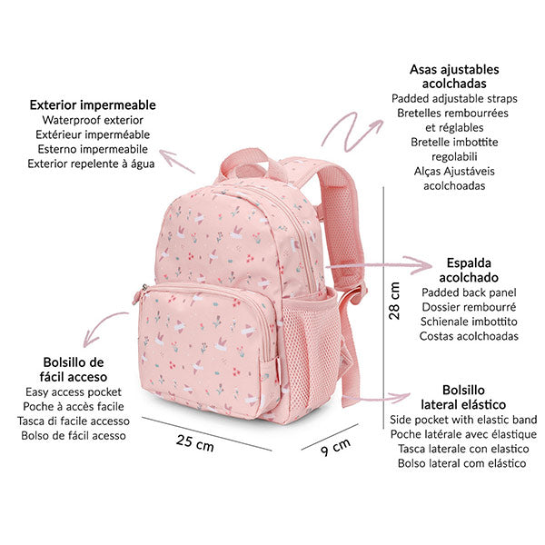 Mochila Infantil Blossom Birds Tutete