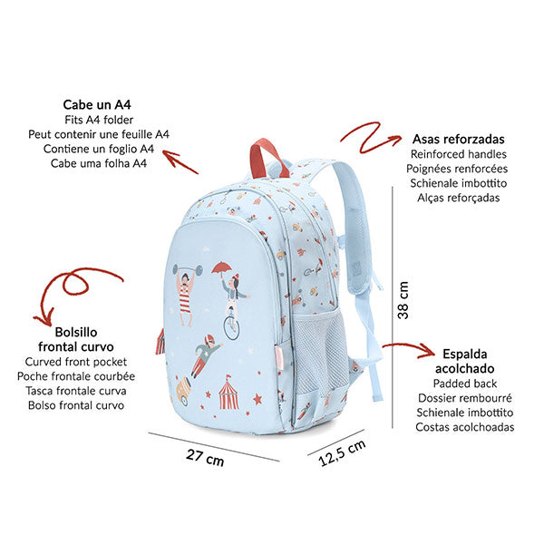 Mochila Mediana Circus Show + Llavero Tutete