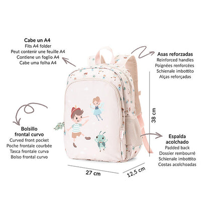 Mochila Mediana The Wooden Boy + Llavero Tutete