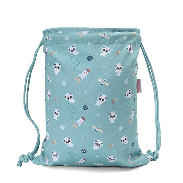 Mochila Saco Tela Pandas In Space Tutete