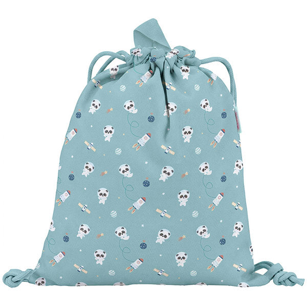 Mochila Saco Tela Pandas In Space Tutete