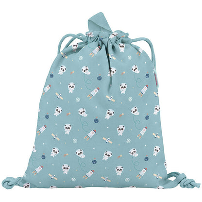 Mochila Saco Tela Pandas In Space Tutete