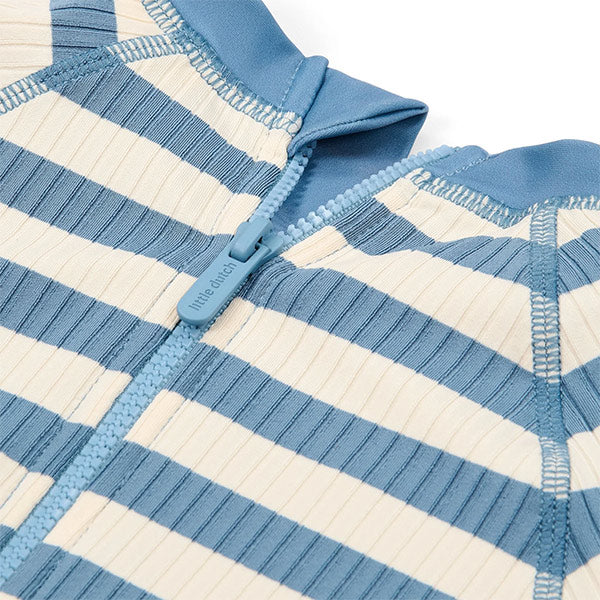 Mono Baño Manga Corta Protección Solar Blue Stripes Little Dutch