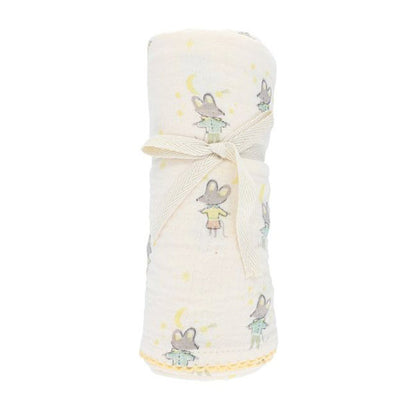 Muselina Crudo Y Amarillo Ratones Petites Souris 120x120 cm
