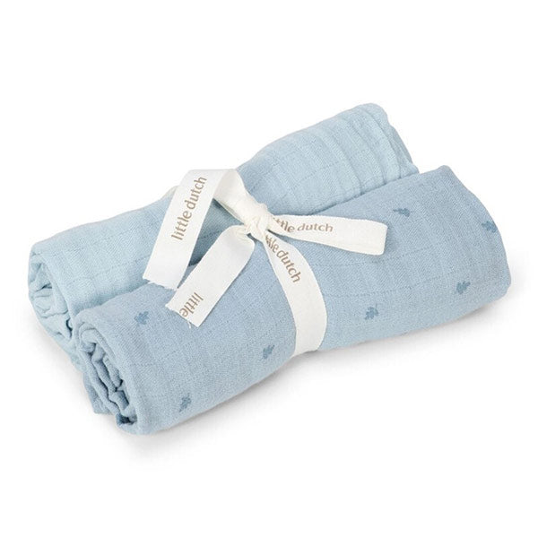 Muselinas 70 x 70 Puro Azul Denim Little Dutch