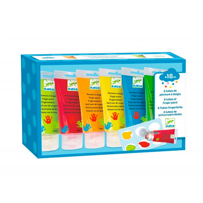 Colores Pintura De Dedos 6 Tubos