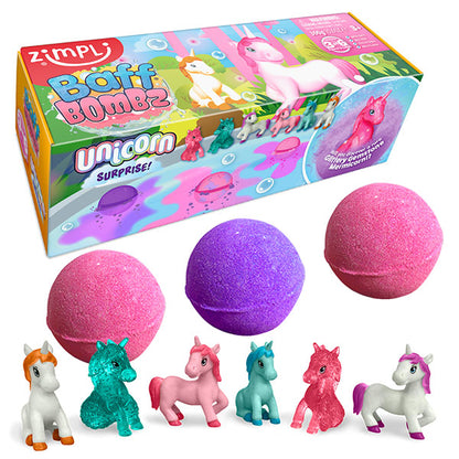 Pack 3 Bombas Baño Surprise Unicornios