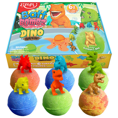 Pack 6 Bombas Baño Sorpresa Dinos Zimpli