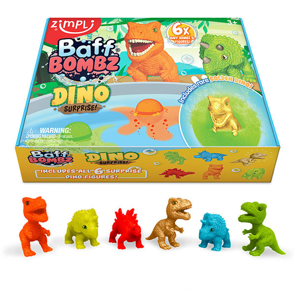 Pack 6 Bombas Baño Sorpresa Dinos Zimpli