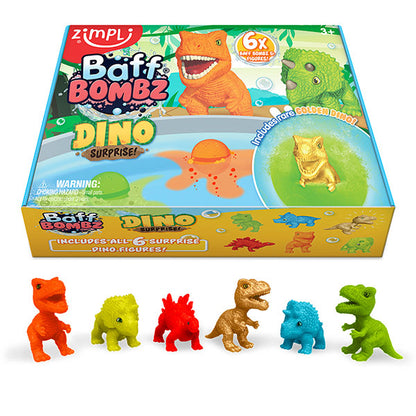 Pack 6 Bombas Baño Sorpresa Dinos Zimpli