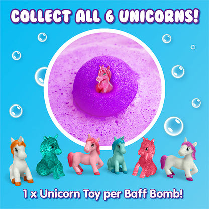 Pack 6 Bombas Baño Sorpresa Unicornios Zimpli