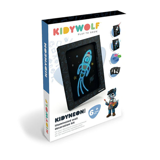 Pack Decoración Pared Iluminada KidyNeon Azul Kidywolf