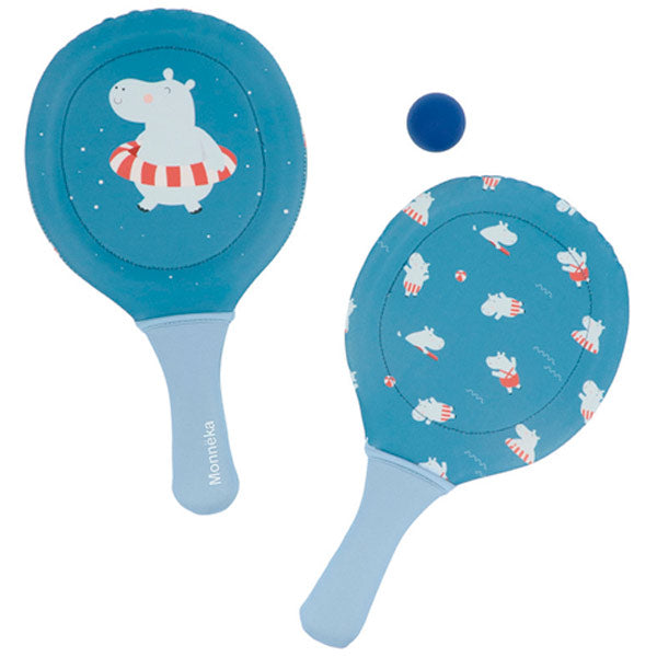 Palas Playa Neopreno Hippos con Pelota Monneka