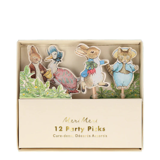 Palillos Fiesta Meri Meri Peter Rabbit 12 uds