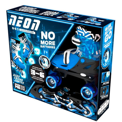 Patines Combo 2 en 1 Neón Goteki Azul Tallas 30-33 Yvolution