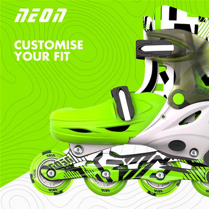 Patines Combo 2 en 1 Neón Goteki Verde Tallas 30-33 Yvolution