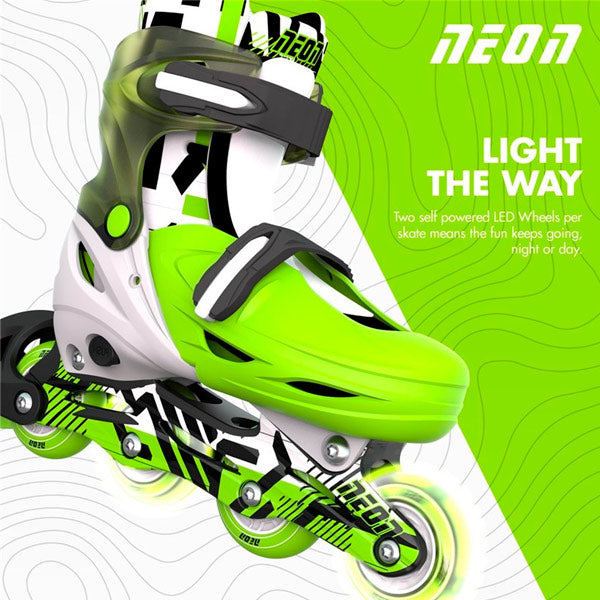 Patines Combo 2 en 1 Neón Goteki Verde Tallas 30-33 Yvolution