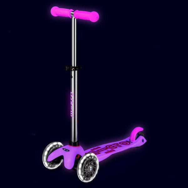 Patinete Mini Micro Deluxe Glow Led Rosa
