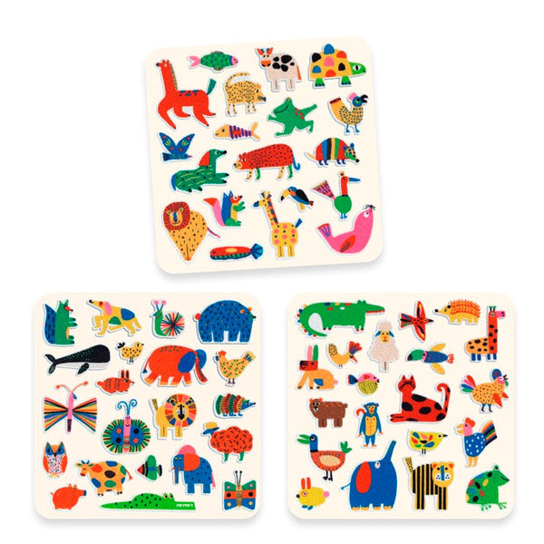 Pegatinas Bebés 60 Pegatinas Fieltro Animales Djeco