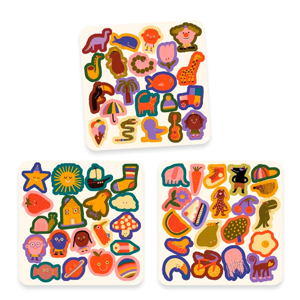 Pegatinas Bebés 60 Pegatinas Fieltro Los Divertidos Djeco