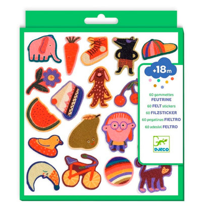 Pegatinas Bebés 60 Pegatinas Fieltro Los Divertidos Djeco