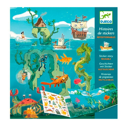 Pegatinas Reutilizables Cuentos Las Aventuras En El Mar Djeco