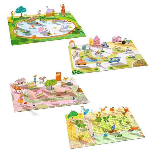 Pegatinas Reutilizables Granja Djeco