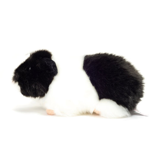 Peluche Conejillo De Indias Blanco y Negro 20 cm