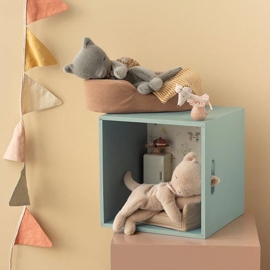 Peluche Gatito Gris Dormido Pequeño Maileg