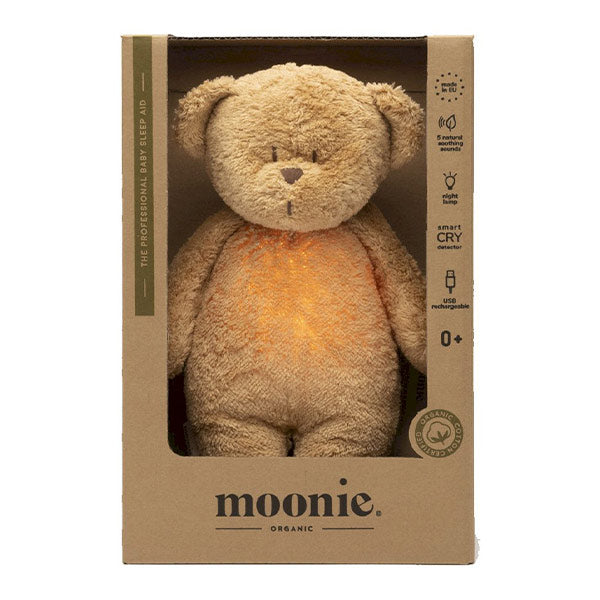 Peluche Oso Moonie Luz Y Sonido Orgánico 2.0 Capuccino