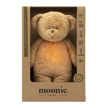 Peluche Oso Moonie Luz Y Sonido Orgánico 2.0 Capuccino