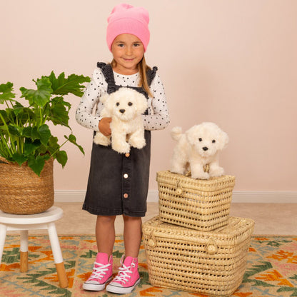 Peluche Perro Bichón Maltés 23 cm