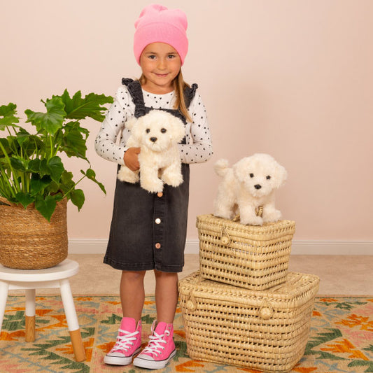 Peluche Perro Bichón Maltés 23 cm