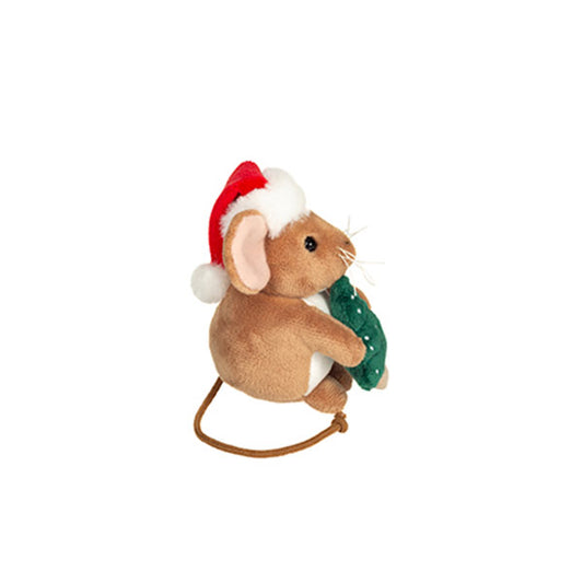 Peluche Ratón Con Árbol Navidad 11 cm