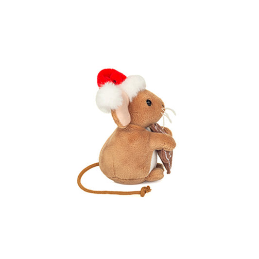 Peluche Ratón Navideño Con Galleta 11 cm