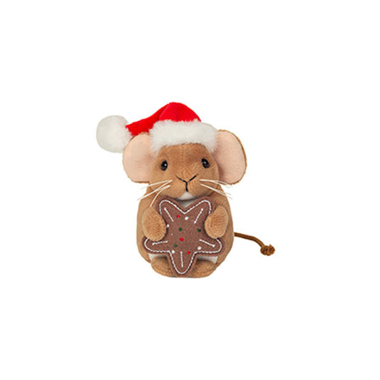 Peluche Ratón Navideño Con Galleta 11 cm