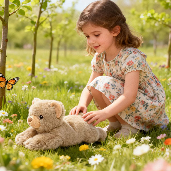Peluche Tu Amigo Little El Oso Marrón Tumbado