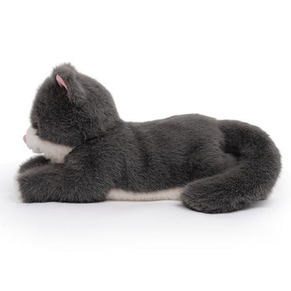 Peluche Tu Amigo Misty El Gato Gris Tumbado