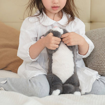 Peluche Tu Amigo Misty El Gato Gris Tumbado